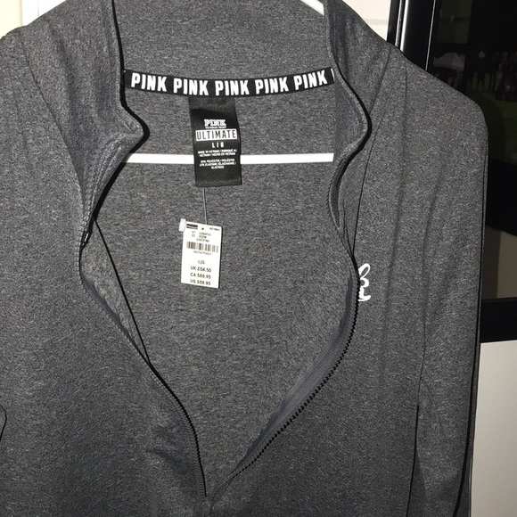 NWT Quarter Zip PINK Pullover - Picture 3 of 3